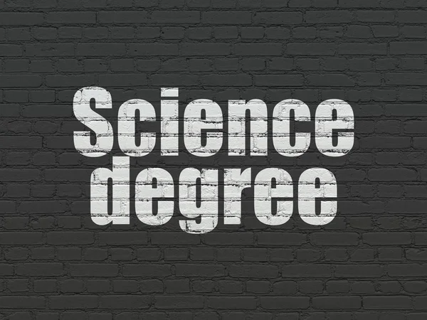 科学概念: 壁の背景に科学の学位 — ストック写真