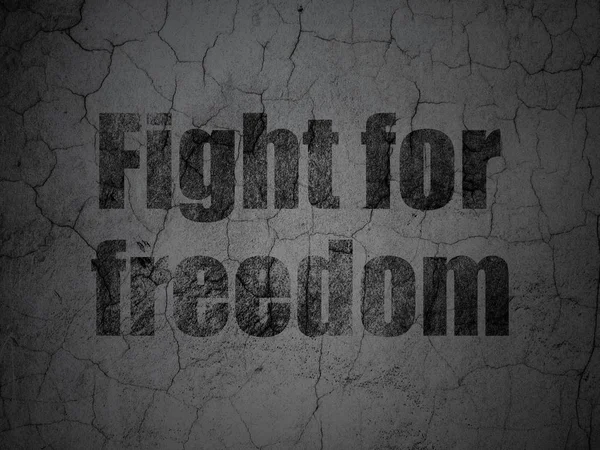 Politická koncepce: boj za svobodu na pozadí zeď grunge — Stock fotografie