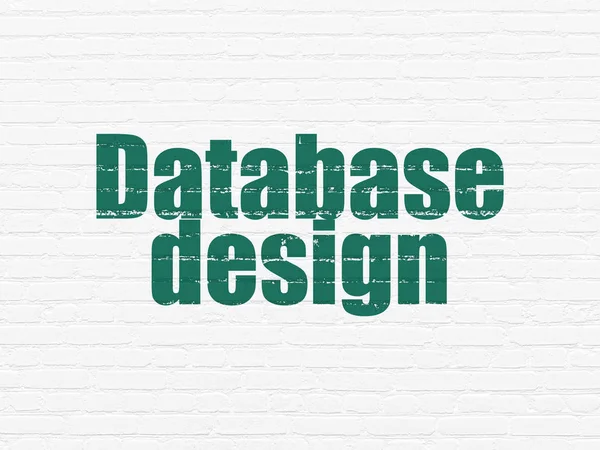 Concepto de software: Diseño de base de datos sobre fondo —  Fotos de Stock