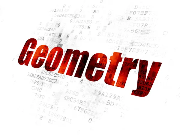 Concepto educativo: Geometría sobre fondo digital —  Fotos de Stock