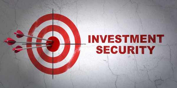 Privacy concept: target and Investment Security on wall background — Stock Photo, Image