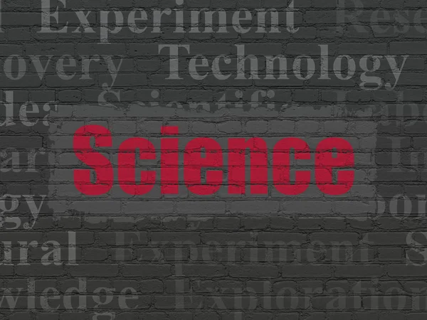 Koncepce vědy: věda na zeď na pozadí — Stock fotografie