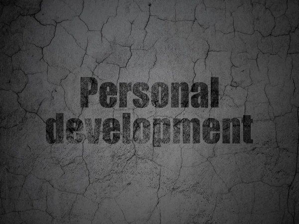 Studying concept: Personal Development on grunge wall background — Stock Photo, Image