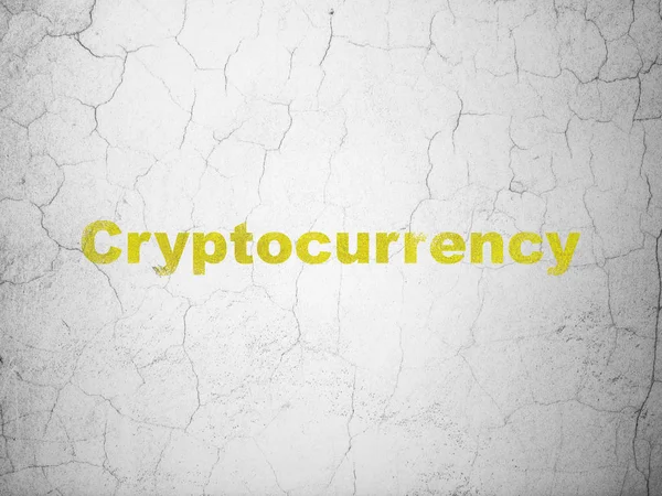 Informatie concept: Cryptocurrency op muur achtergrond — Stockfoto