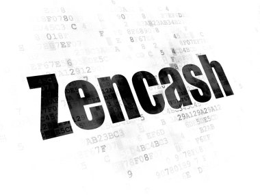 Blockchain kavramı: Zencash dijital arka plan üzerinde
