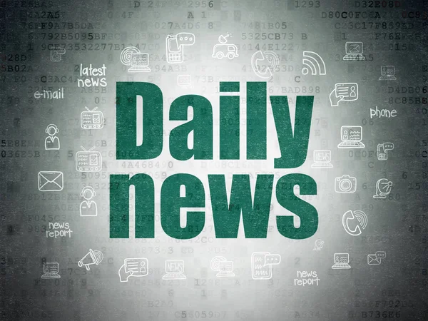 Концепция новостей: Daily News on Digital Data Paper background — стоковое фото