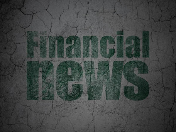 Концепция новостей: Финансовые новости на фоне гранж-стены — стоковое фото