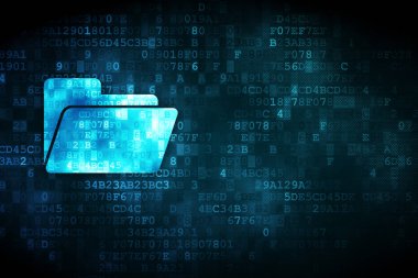 Ekonomi kavramı: dijital arka plan üzerinde klasör