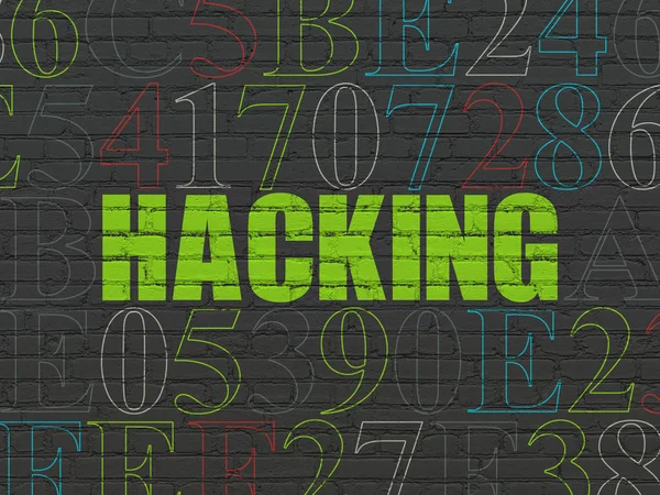 Bezpečnostní koncept: Hacking na zeď na pozadí — Stock fotografie