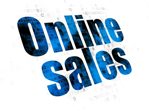 Reklamkoncept: online-försäljning på digital bakgrund — Stockfoto