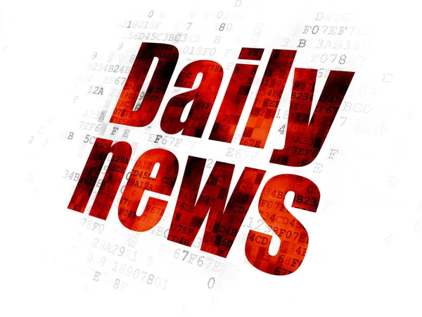 Concetto di notizie: Daily News su sfondo digitale — Foto Stock