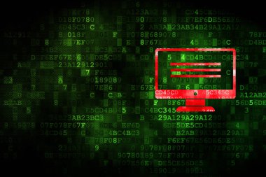 Web tasarım konsepti: dijital arka yüzündeki LCD ekran
