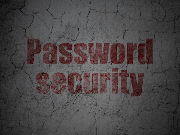 安全概念： grunge 的背景墙上的密码安全 — 图库照片