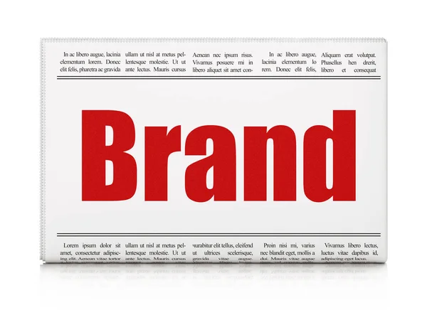 Marketing concept: newspaper headline Brand — Stock Photo, Image