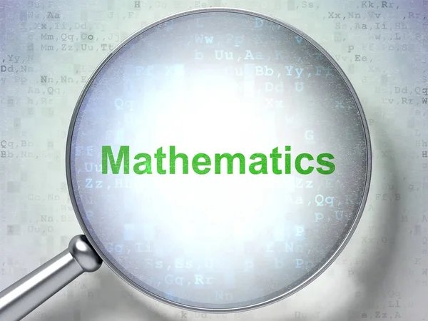 Concepto de estudio: Matemáticas con vidrio óptico —  Fotos de Stock