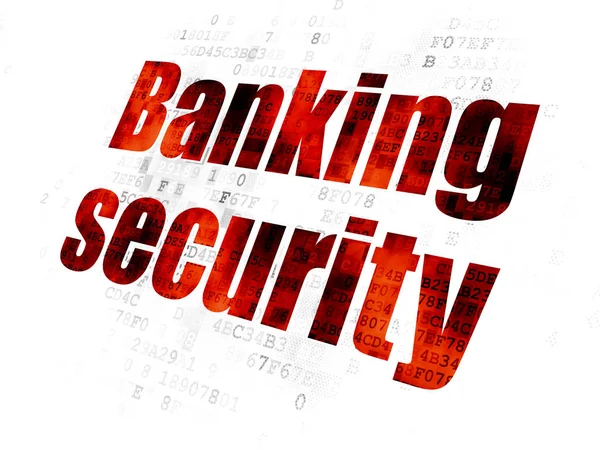 Datenschutzkonzept: Banksicherheit auf digitalem Hintergrund — Stockfoto