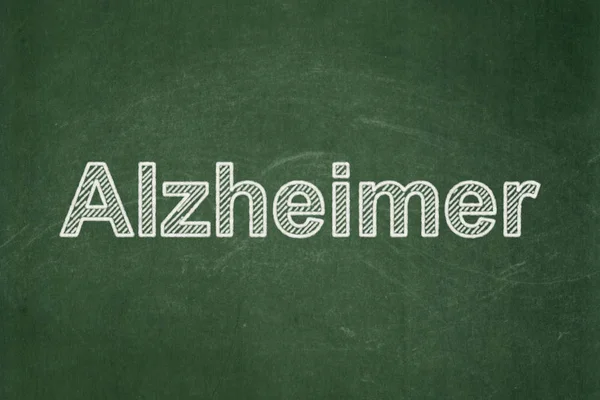 Концепция здоровья: Альцгеймер на фоне доски — стоковое фото