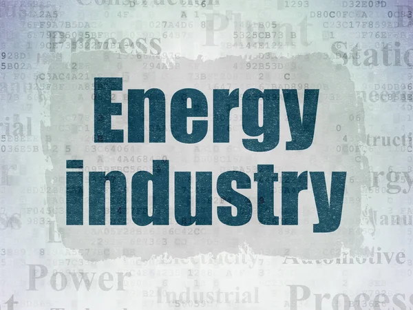 Fertigungskonzept: Energiewirtschaft auf digitalem Datenpapier — Stockfoto