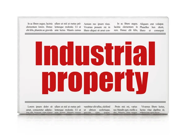 Law concept: krantenkop industriële eigendom — Stockfoto