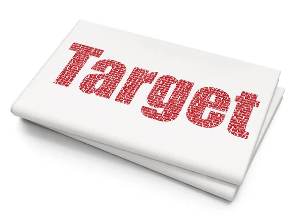 Affärsidé: Target på tomma tidningen bakgrund — Stockfoto