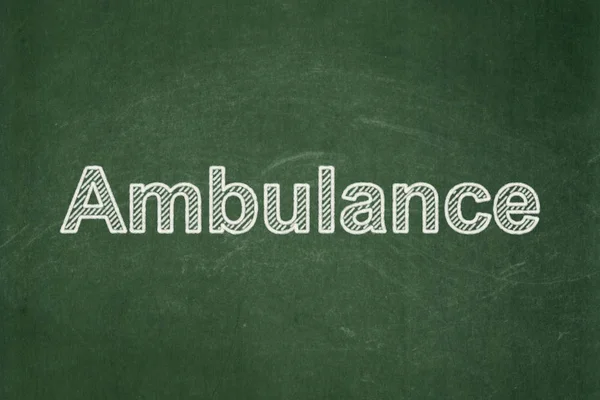 Healthcare concept: Ambulance on chalkboard background — Stock Photo, Image