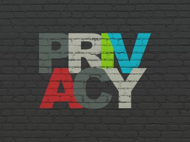 Gizlilik kavramı: duvar arka plan üzerinde gizlilik