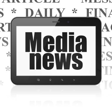 Haber kavramı: medya haber ekranda Tablet bilgisayarınızla