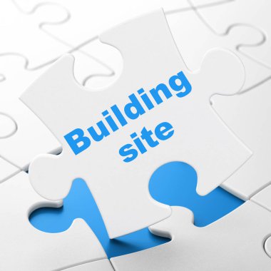 İnşa kavramı: Bulmaca arka plan inşaat alanında
