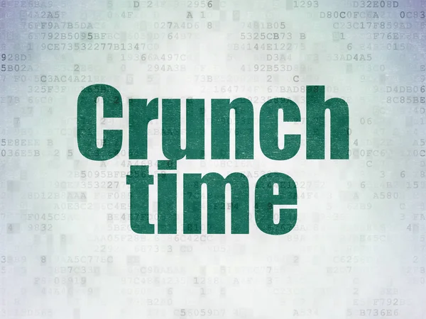 Concept de financement : Crunch Time sur fond de papier numérique — Photo