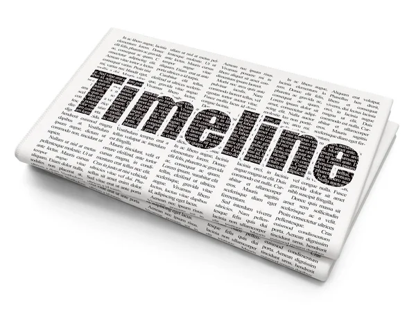 Timeline concept: Timeline on Newspaper background — Stock Photo, Image