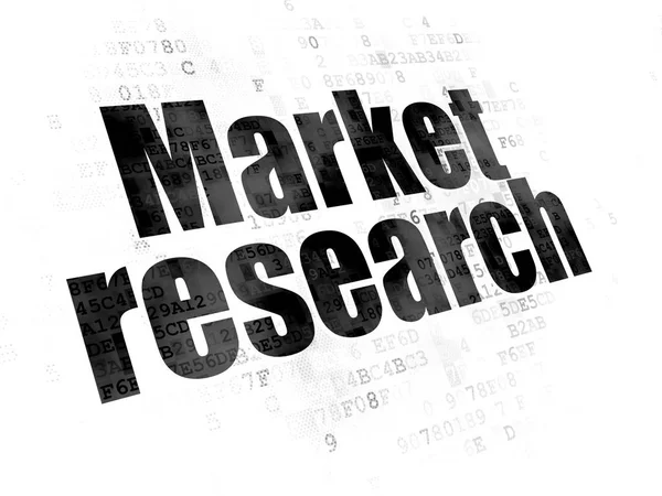 Werbekonzept: Marktforschung zum digitalen Hintergrund — Stockfoto