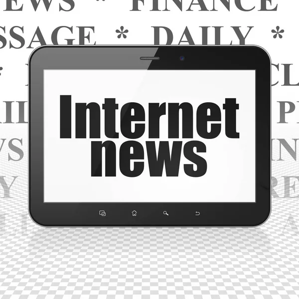 News concept: Tablet Computer with Internet News on display — Stock Photo, Image