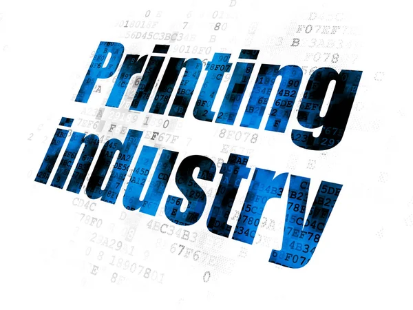 Manufacuring concept: Printing Industry on Digital background — Stock Photo, Image