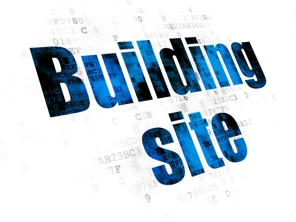 Building construction concept: Building Site on Digital background — Stock Photo, Image