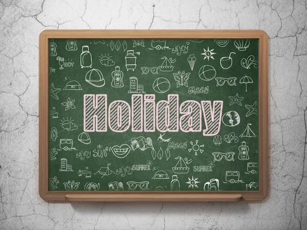Concept van de vakantie: vakantie op de achtergrond van de schoolraad — Stockfoto
