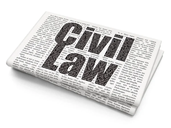 Концепция права: Гражданское право на фоне газет — стоковое фото