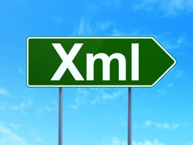 Programlama kavramı: Xml yol işareti arka plan üzerinde