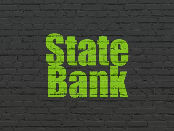 Banking concept: State Bank on wall background