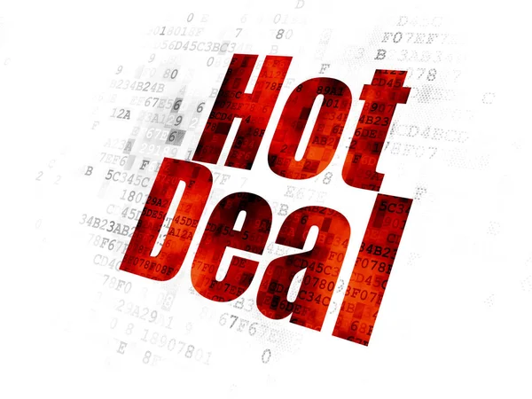 Conceito de finanças: Hot Deal em fundo digital — Fotografia de Stock