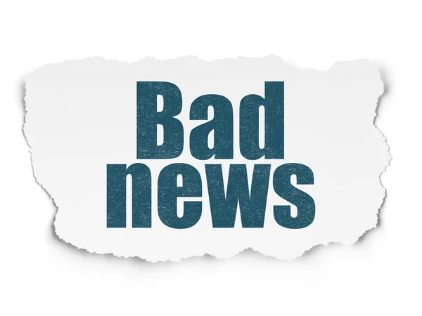 News concept: Bad News on Torn Paper background — Stock Photo, Image