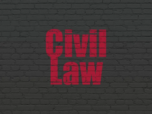 Wet concept: burgerlijk recht op muur achtergrond — Stockfoto