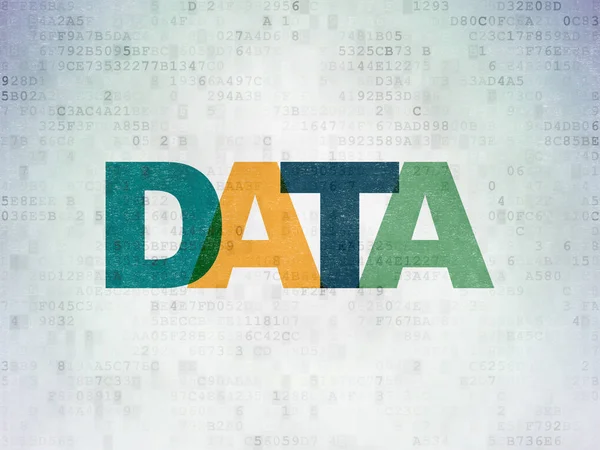 Veri kavramı: dijital veri kağıt arka plan üzerinde veri — Stok fotoğraf