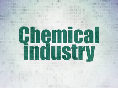 Endüstri kavramı: dijital veri kağıt arka plan üzerinde kimya sanayî