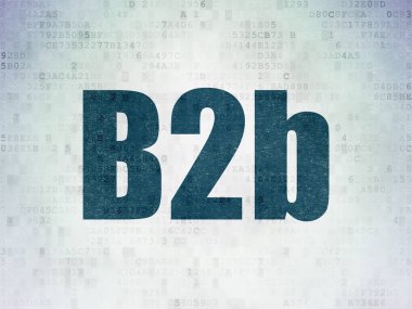 İş kavramı: B2b dijital veri kağıt arka plan üzerinde