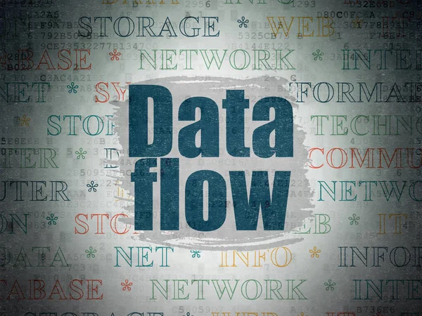 Concetto di dati: flusso di dati sul background della carta dati digitale — Foto Stock