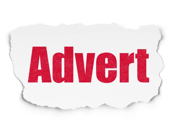 Reklamní koncepce: reklama na roztrhané papírové pozadí — Stock fotografie