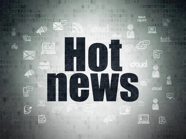 News concept: Hot News on Digital Data Paper background — Stock Photo, Image