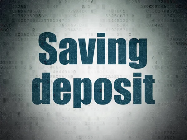 Banking concept: Saving Deposit on Digital Data Paper background — Stock Photo, Image