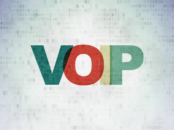 Concept de développement Web : VOIP sur fond de papier numérique — Photo