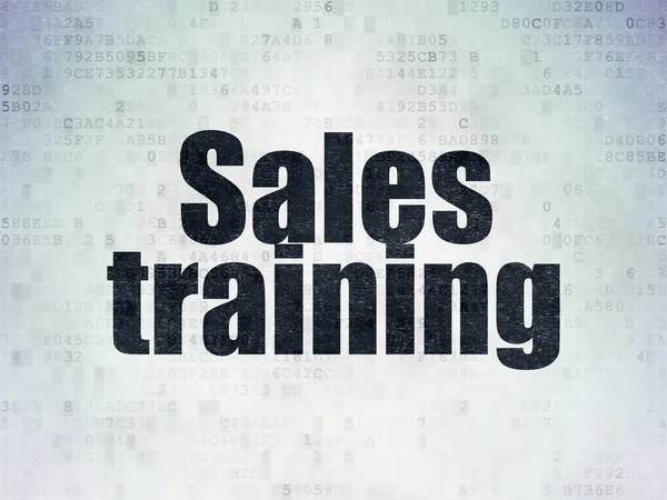 Marketing concept: Sales Training on Digital Data Paper background